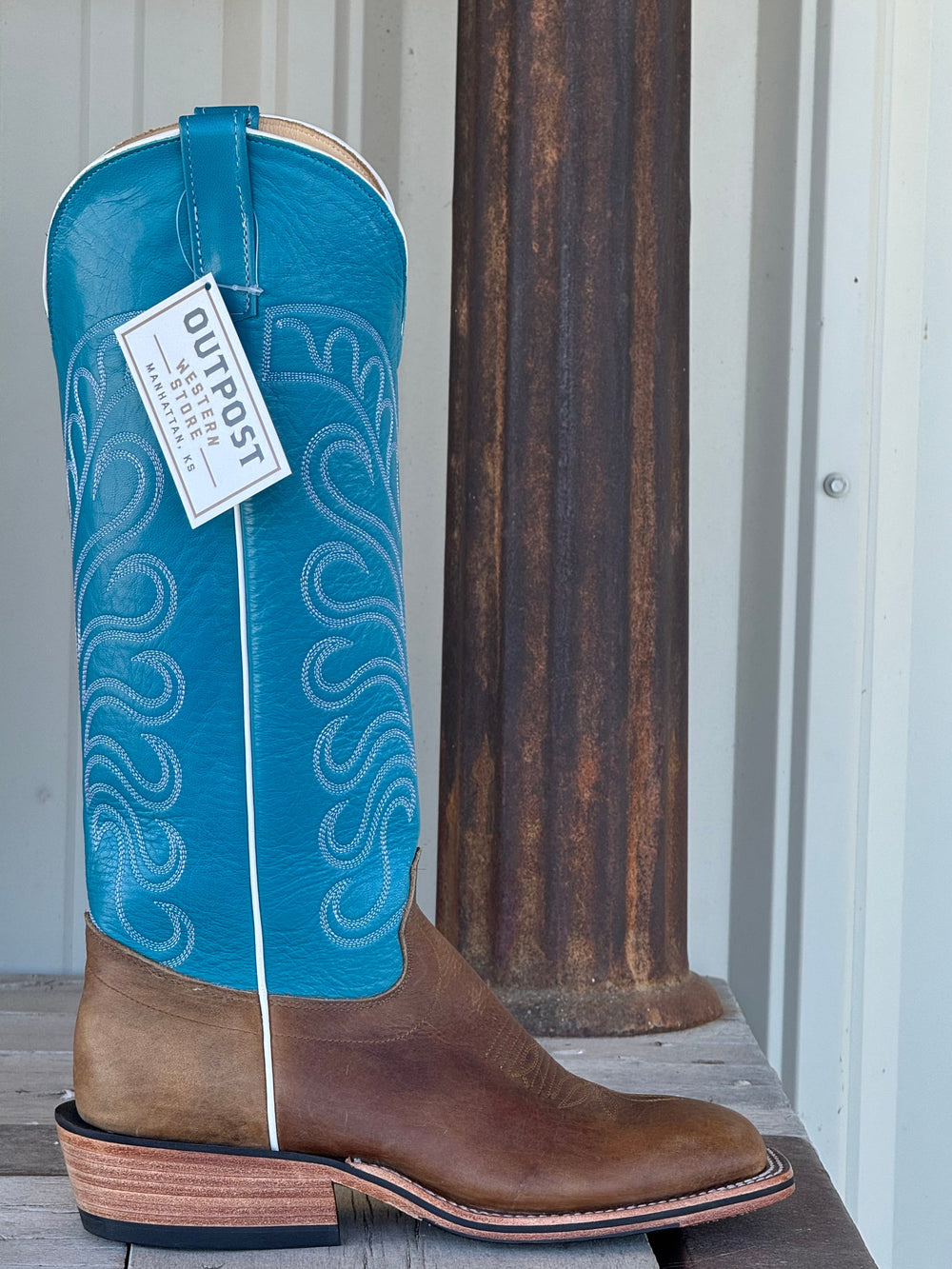 Olathe Boot Co. | Distressed Bison Boot | Side View