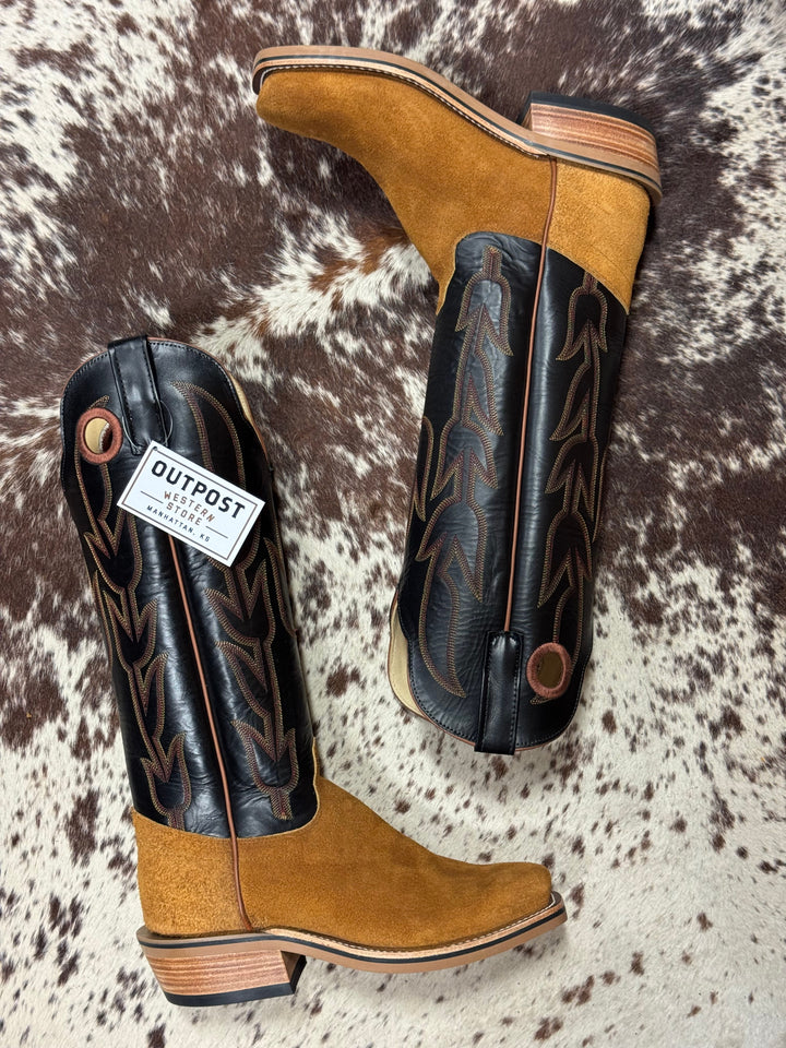 Olathe Boot Co. | Rust Crazyhorse Roughout/Black Glove Boot