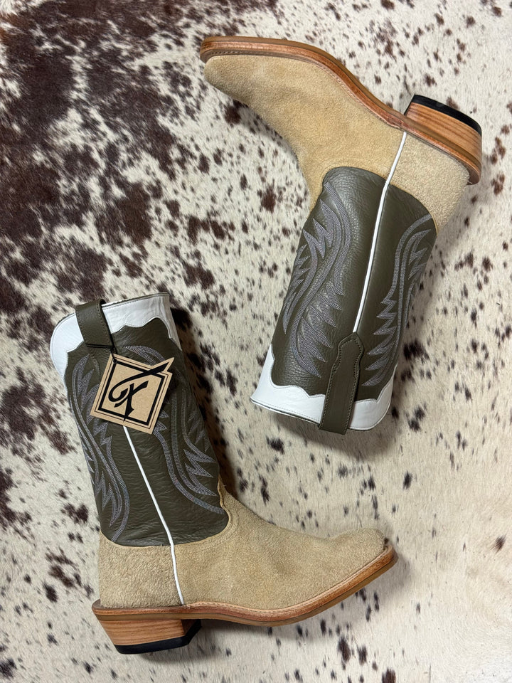 Fenoglio Boot Co. | Tan Victoria Roughout Boot
