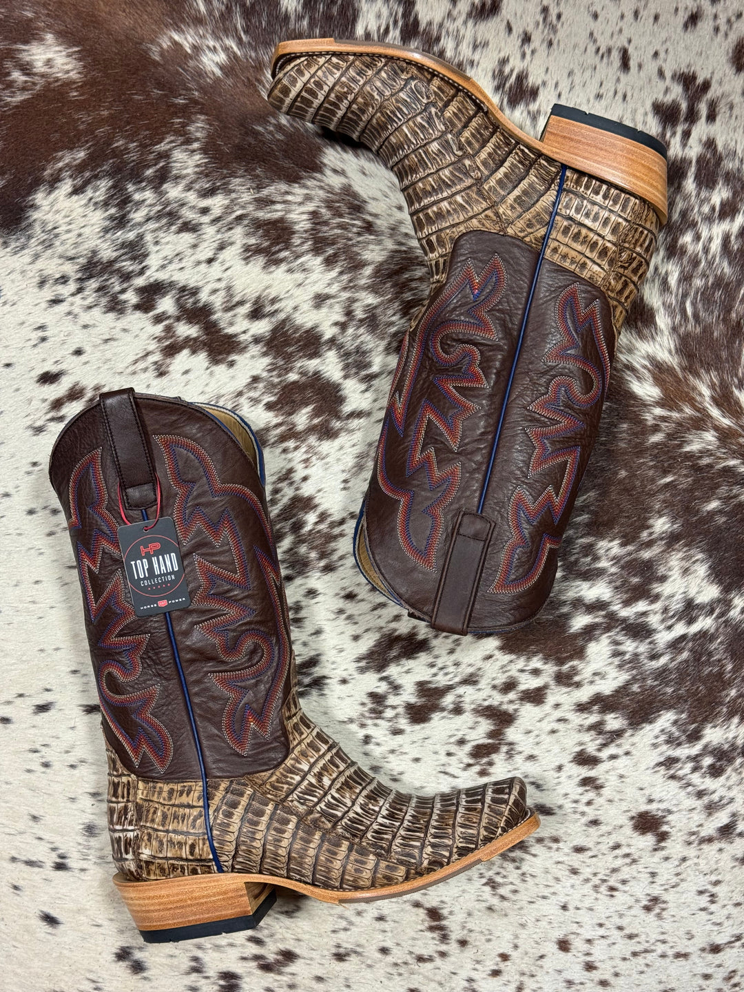 Horse Power Top Hand | Cognac Sundance TK Toe Caiman Tail Boot