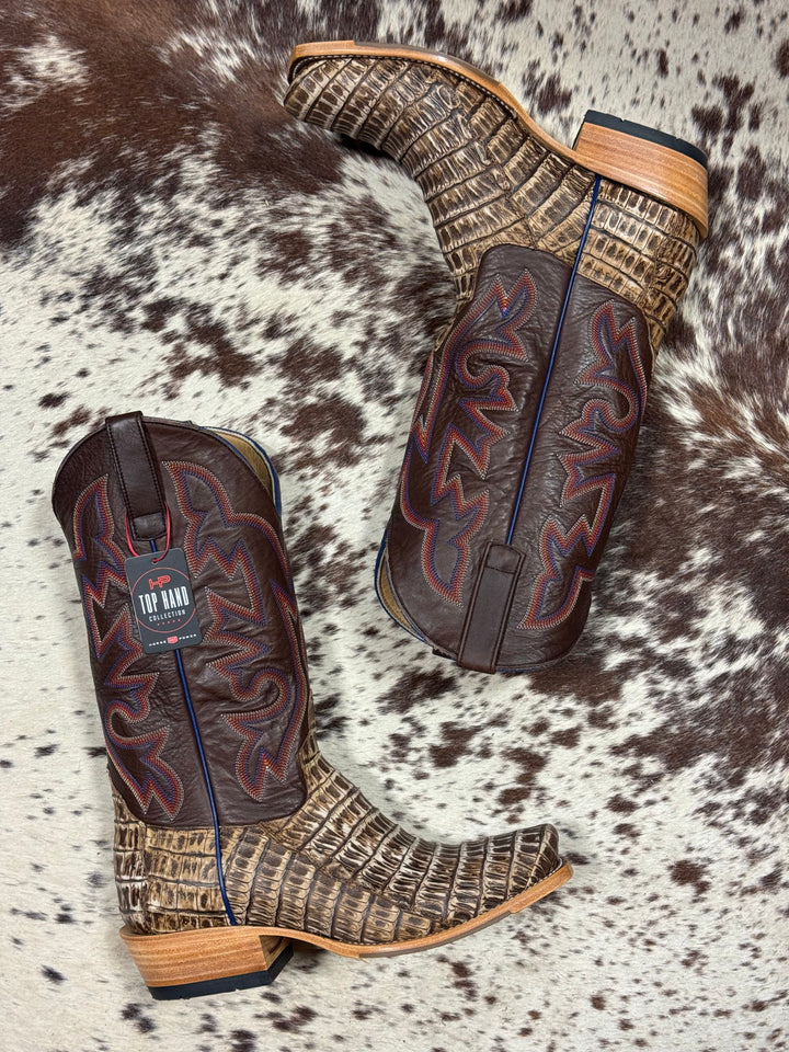 Horse Power Top Hand | Cognac Sundance TK Toe Caiman Tail Boot