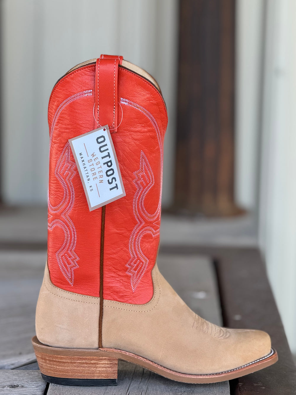 Anderson Bean | Teak Crazyhorse Cutter Toe Boot | Side View