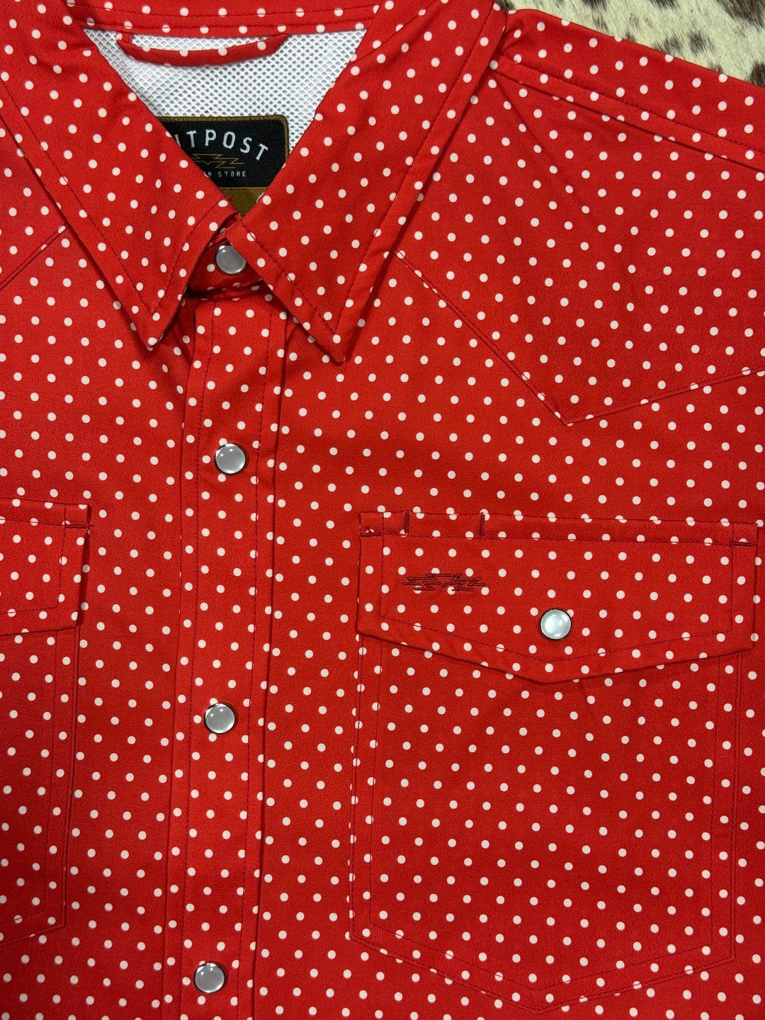 Outpost Performance Punchy Polka Dot Pearl Snap LS Shirt