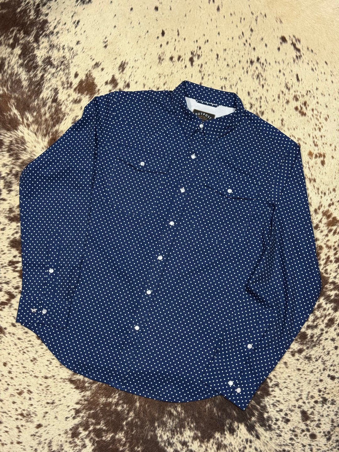 Outpost Performance Punchy Polka Dot Pearl Snap LS Shirt