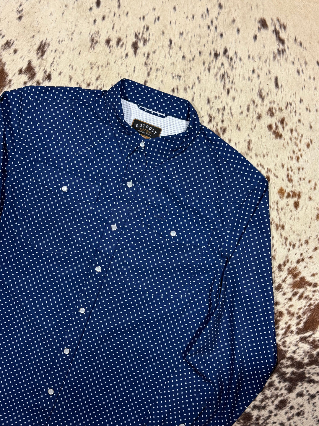Outpost Performance Punchy Polka Dot Pearl Snap LS Shirt