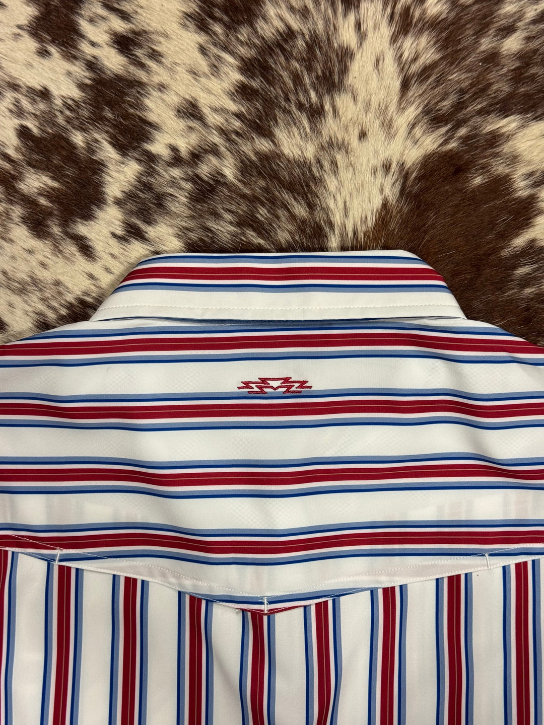 Outpost Performance Americana Stripe LS Pearl Snap Shirt | Back