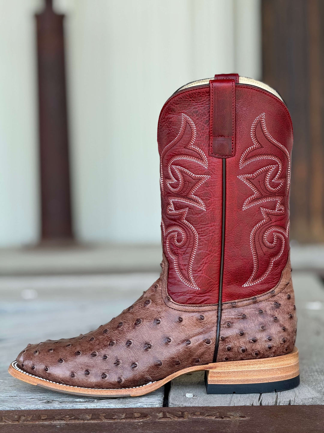 Horse Power Top Hand  | Kango Tobacco FQ Ostrich 11" Boot | Side View