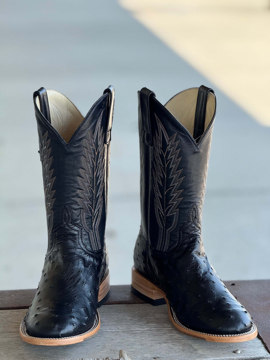 Horse Power Top Hand  | 11" Black FQ Ostrich Boot
