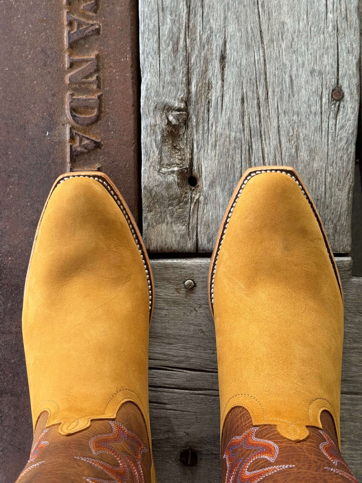 Horse Power Top Hand  | Wheat Waterbuck KS Toe Boot | Toe View