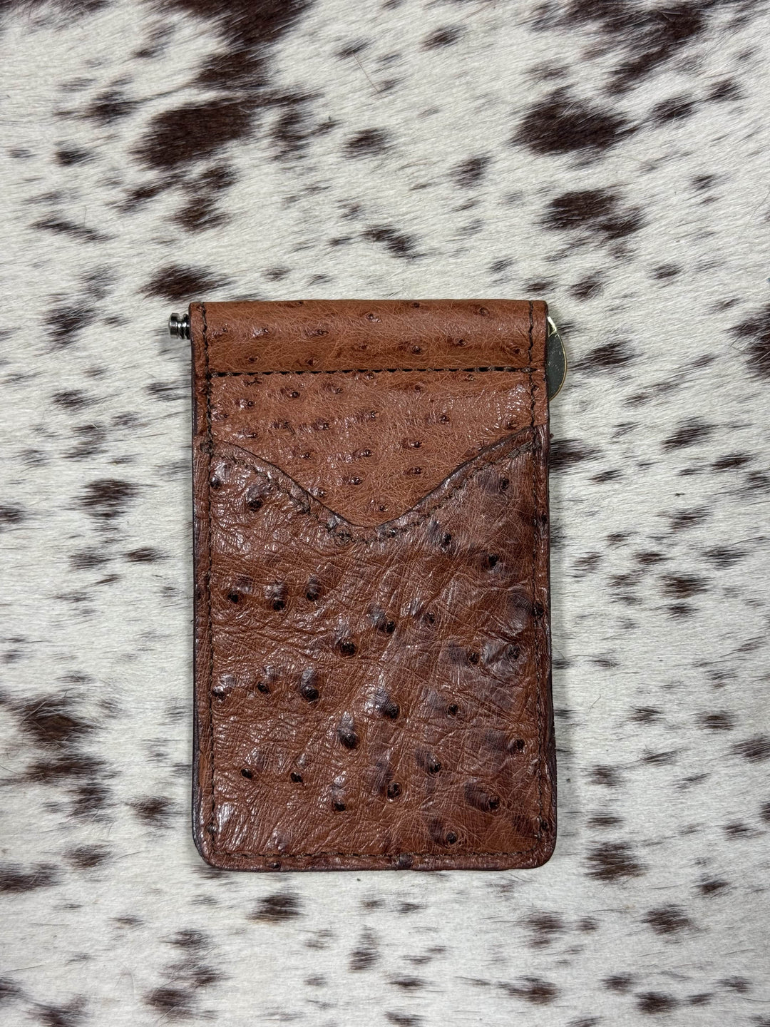 Fenoglio | Almond Ostrich Money Clip Wallet