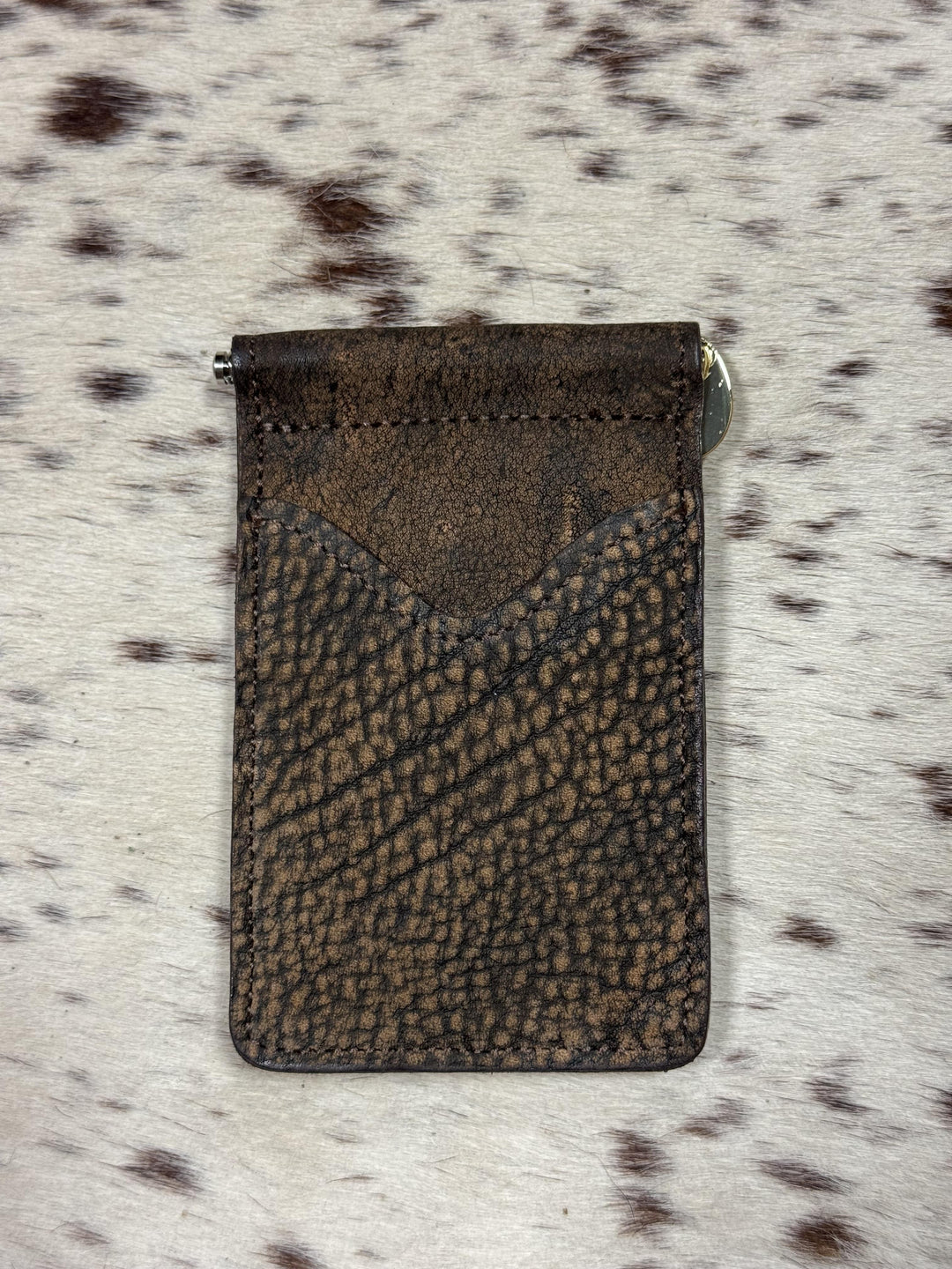 Fenoglio | Chocolate Cape Buffalo Money Clip Wallet