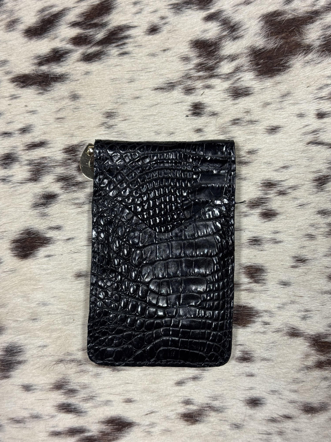 Fenoglio | Black Caiman Money Clip Wallet