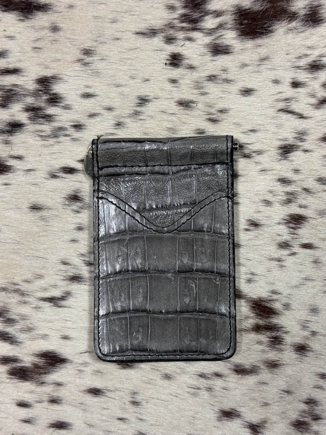 Fenoglio | Grey Caiman Money Clip Wallet