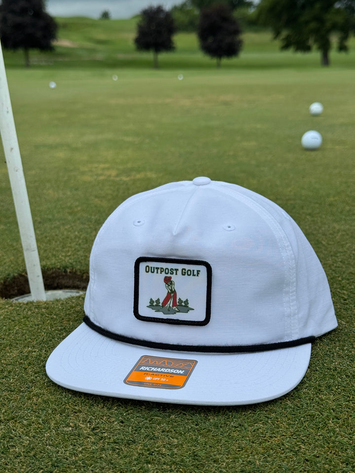 Outpost Golf Richardson 256 Rope Cap | White