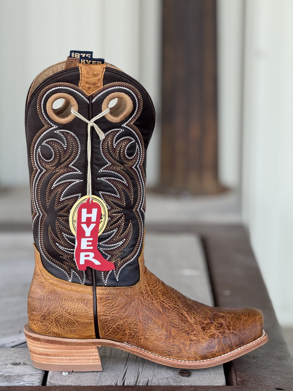 HYER Boot Co. | Riley Tan Oiled Shrunken Shoulder Boot | Side View