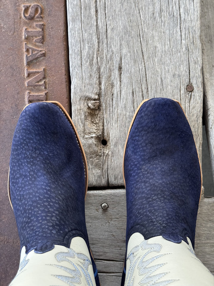 Horse Power Top Hand  | Navy Carpincho Boot | Toe View