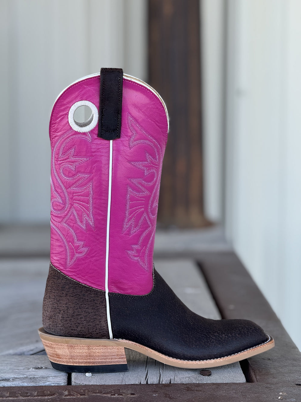 Olathe Boot Co. | Chocolate Boar Boot | Side View