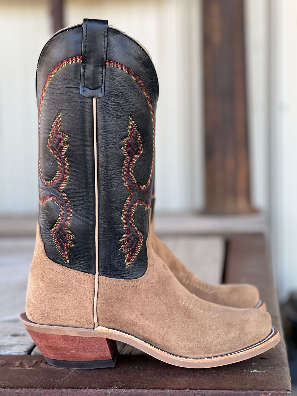 Anderson Bean | Tan Newman Cutter Toe Boot Side View