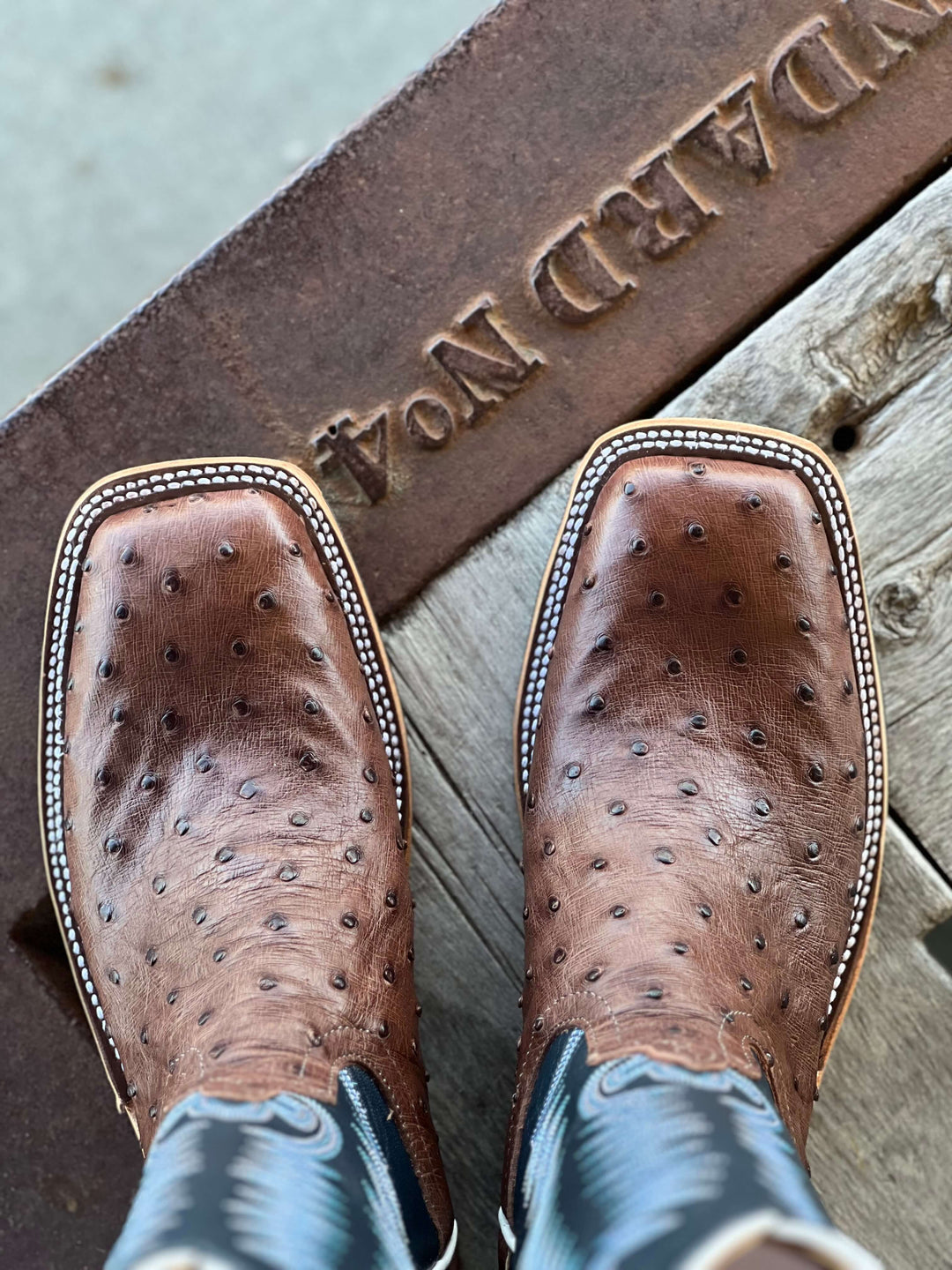 Anderson Bean | Kango Tobacco FQ Ostrich Boot