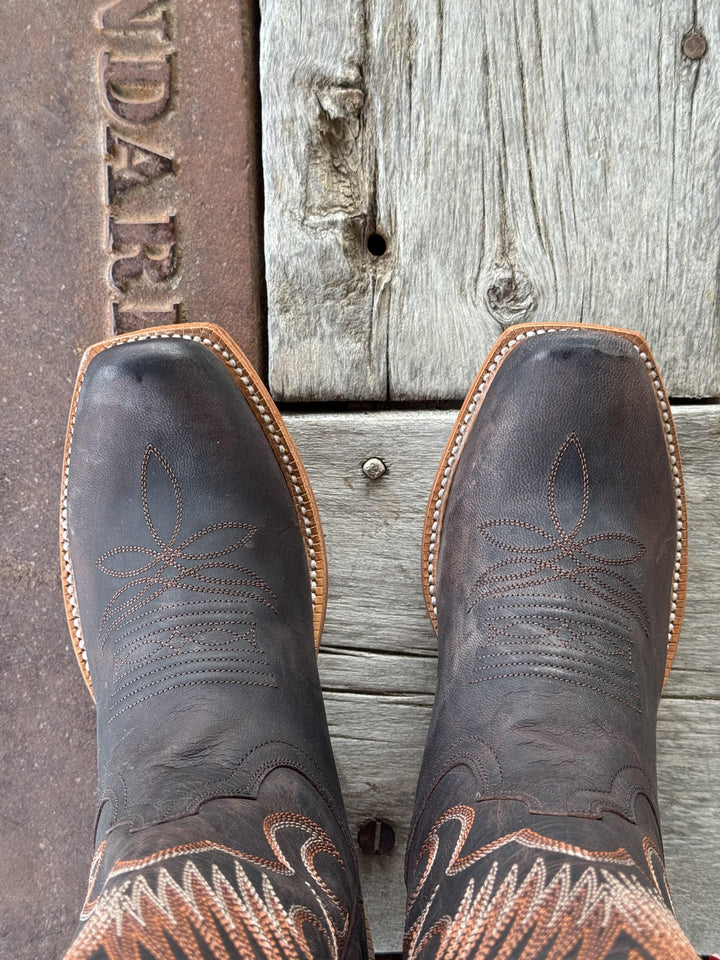 HYER Boot Co. | Leawood Chocolate Goat Boot | Toe View