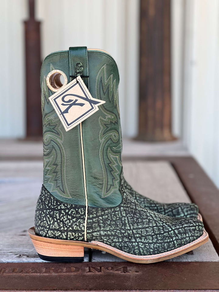 Side View Fenoglio Boot Co. | Green Safari Elephant Boot