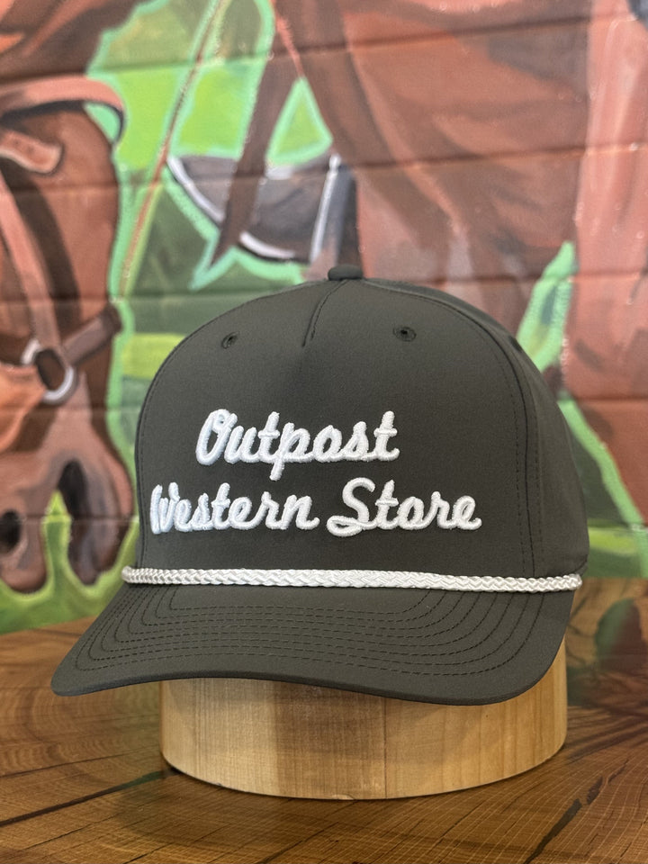 Outpost Script Richardson 258 Rope Cap | Dark Olive/White Rope