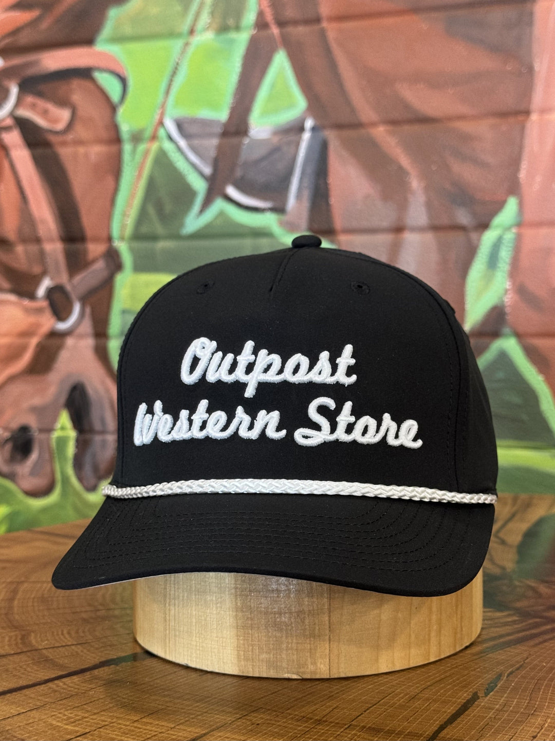 Outpost Script Richardson 258 Rope Cap | Black/White Rope