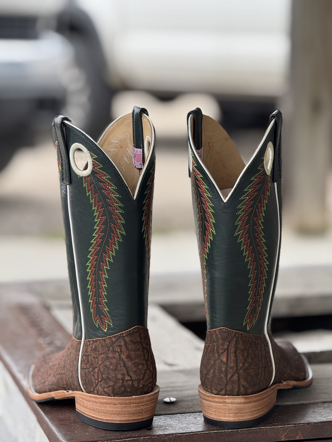 Anderson Bean | Cognac Safari Elephant J Toe Boot | Back View