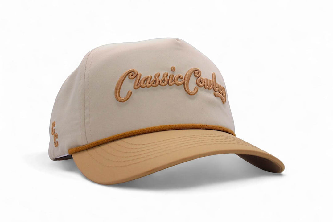 Classic Cowboy | Khaki Two-Tone Rope Cap