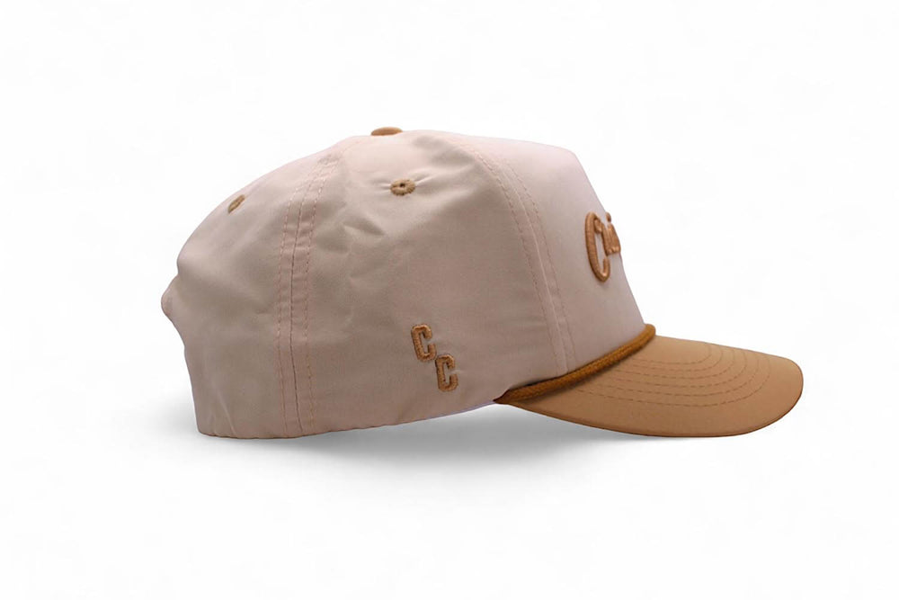 Classic Cowboy | Khaki Two-Tone Rope Cap | Side View