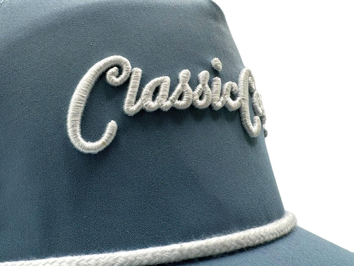 Classic Cowboy | Columbia Blue Rope Cap | Embroidery 