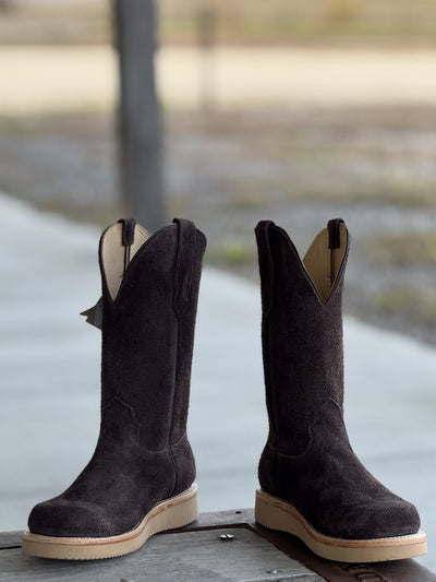 Frisco Cowboy Boots - Ivory & Chocolate Brown main image 1