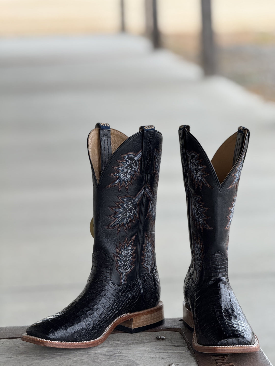 HYER Boot Co. | Russell Black Caiman Belly Boot