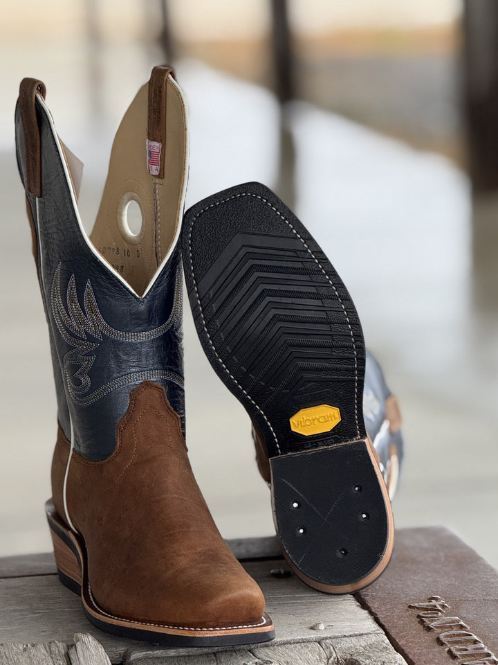 Olathe Boot Co. | Natural Brahma Bison O Toe Boot | Sole