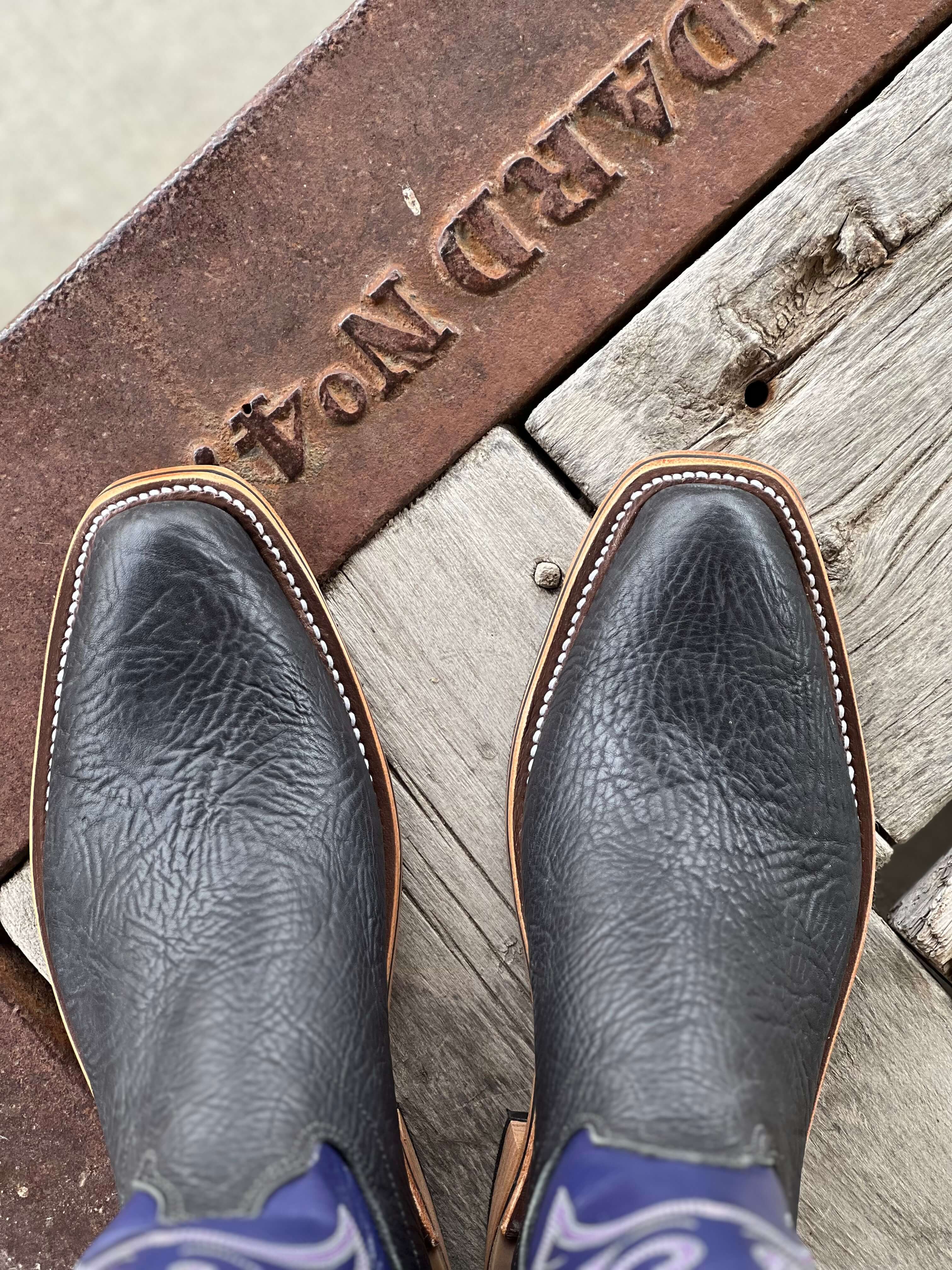 Olathe Boot Co. | Black Oiled Shoulder KS Toe Boot