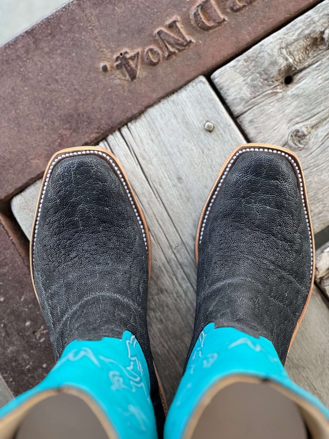 Anderson Bean | Black Elephant Cutter Boot | Toe View