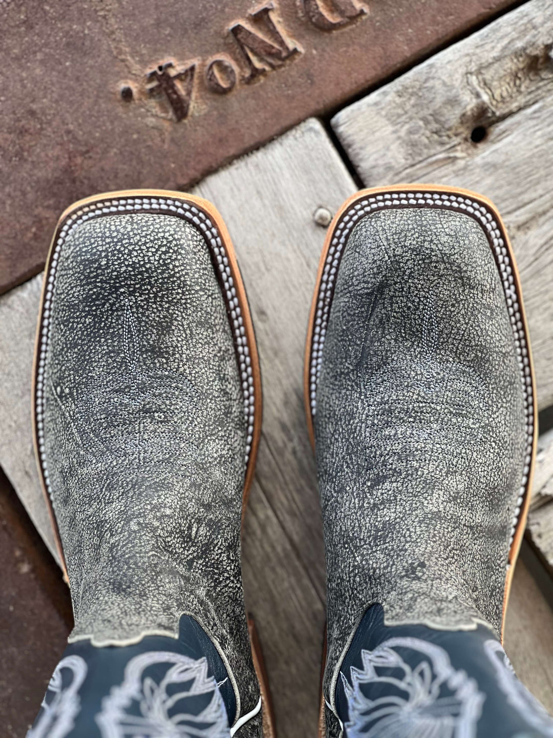 Anderson Bean | Grey Safari Giraffe Boot | Toe View