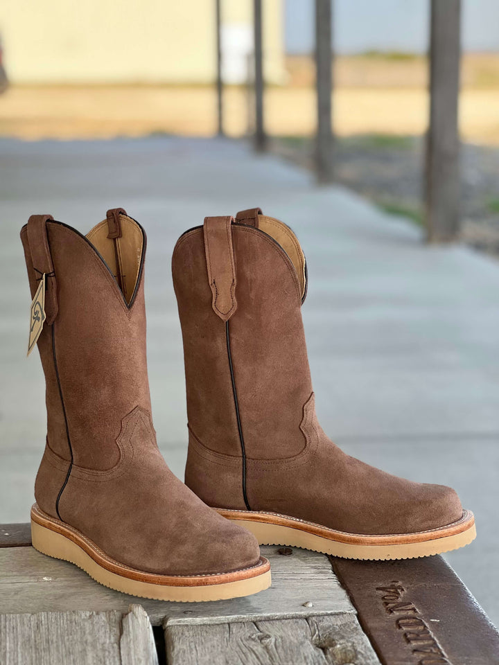 Fenoglio Boot Co. | Tan Fuji Roughout Work Boot