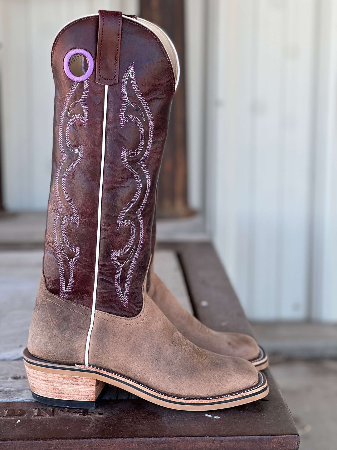 Anderson Bean | Sand Angry Elk Tall Top Boot Side View