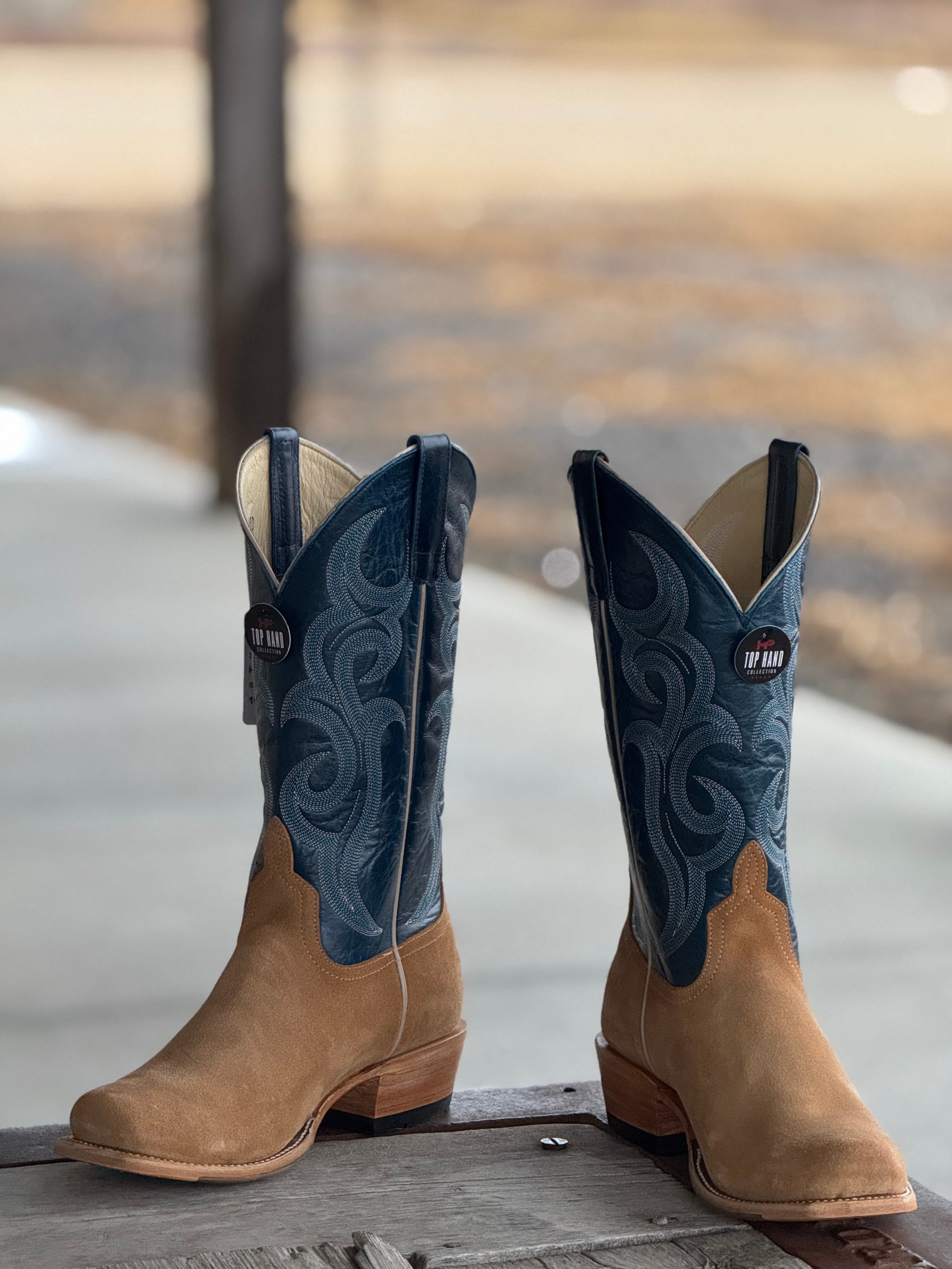 Horse Power Top Hand | Tan Crazy TK Toe Rough Out Boot – Outpost