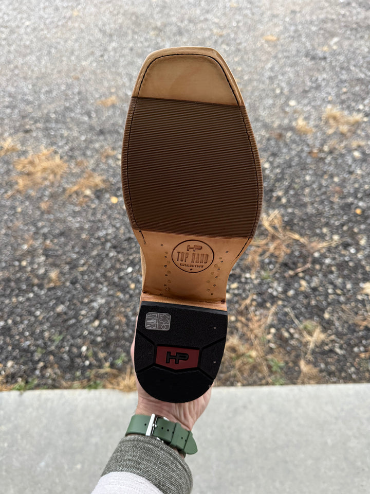 Horse Power Top Hand | Tan Crazy Rough Out Boot | Hybrid Sole