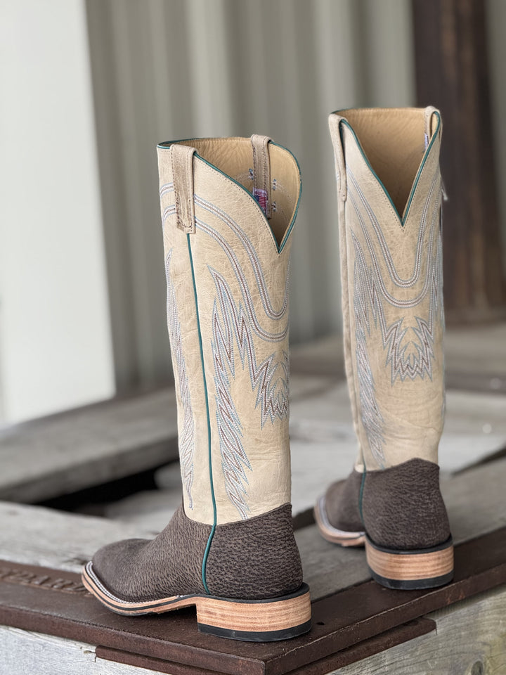 Olathe Boot Co. | Charcoal Boar Tall Top Boot | Back View