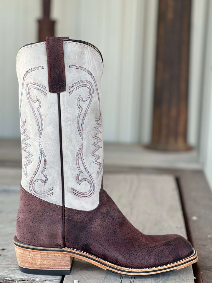 Olathe Boot Co. | Burgundy Boar Boot | Side View