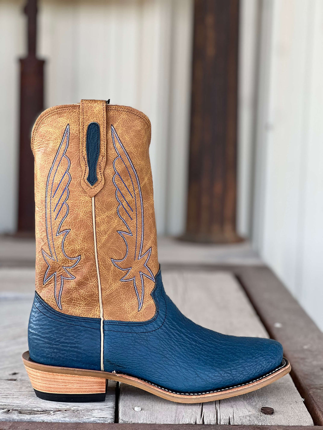 Fenoglio Boot Co. | Blue Shark Boot | Side View