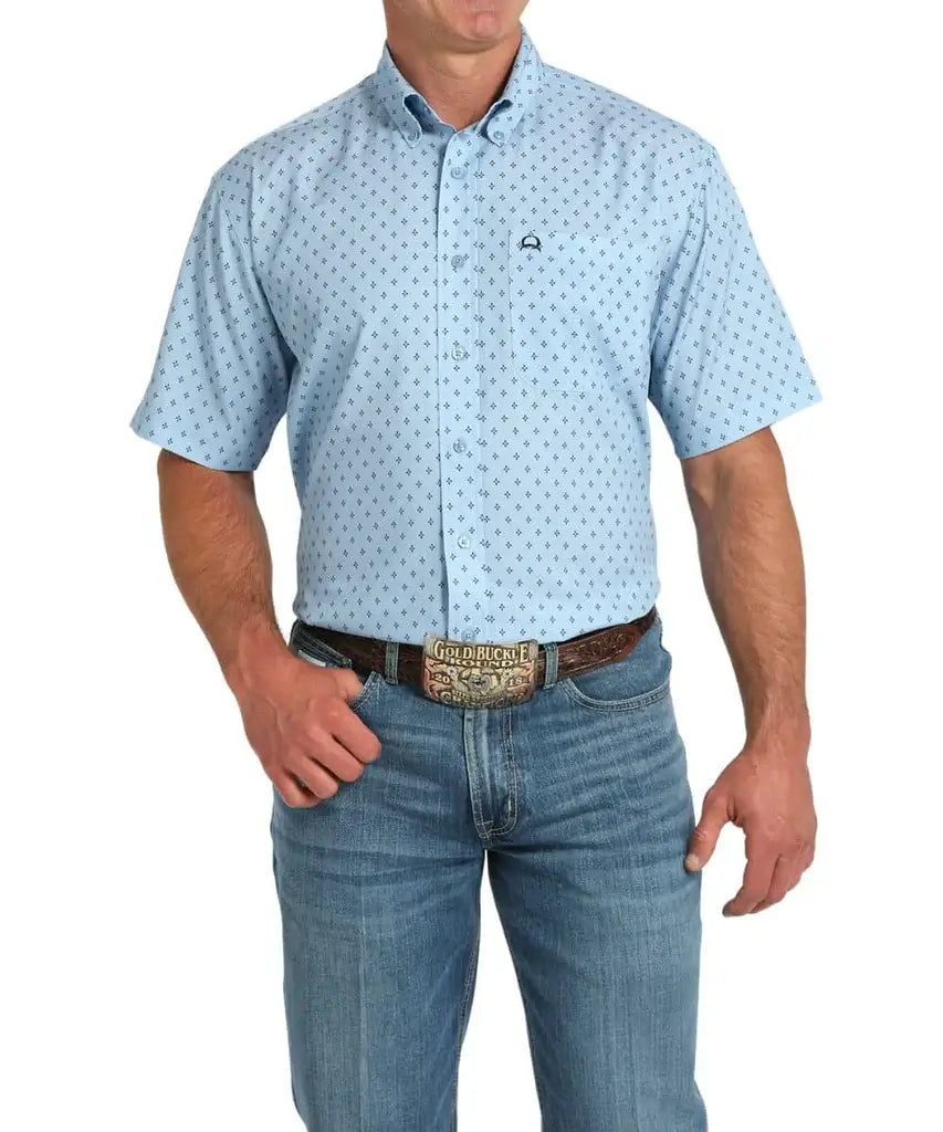 Cinch | Arenaflex Blue Print SS Shirt