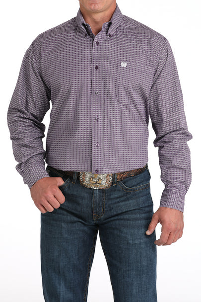 Cinch | Classic Purple Print LS Shirt