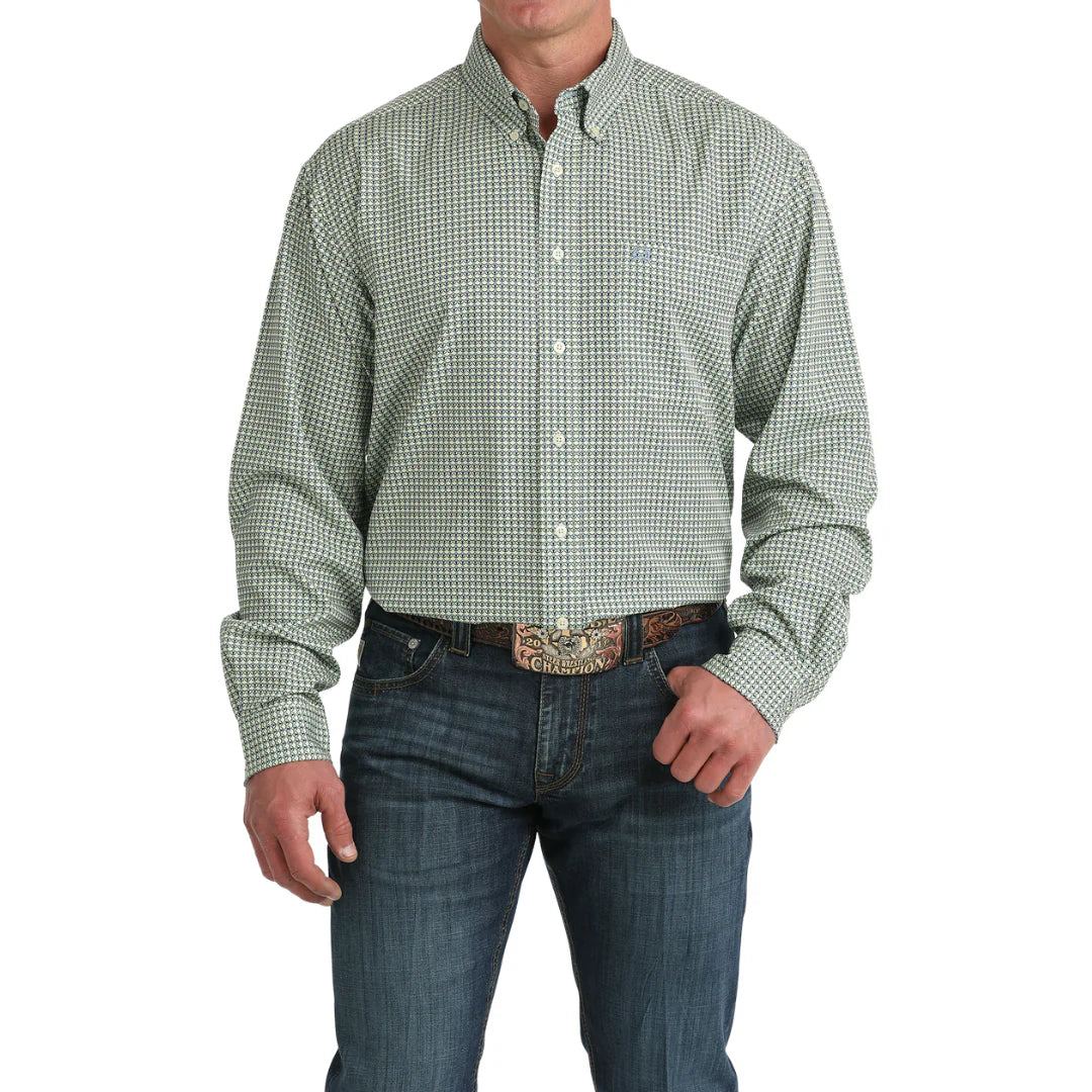Cinch | Arenaflex Green Print LS Shirt