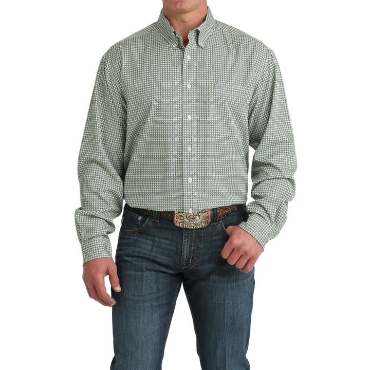 Cinch | Arenaflex Green Print LS Shirt