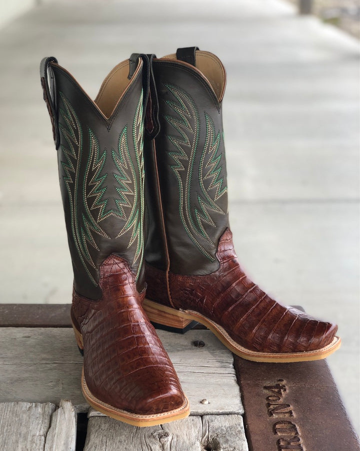 Fenoglio Boot Co. | Chasi Brown Caiman Belly Boot