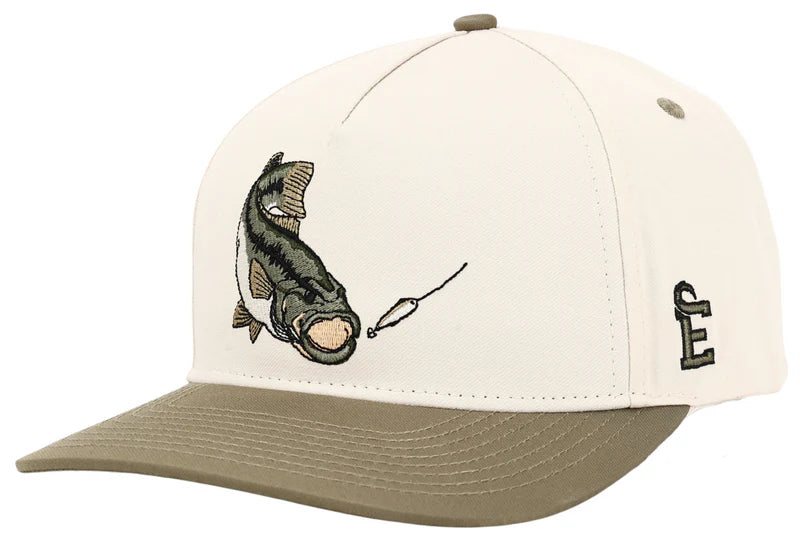 Embry Outdoors | Cream/Green Bass Cap